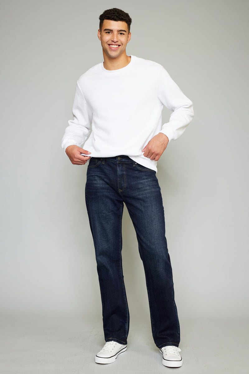 Joey Dark Straight Jeans for Men - Classic Slim Fit Denim Pants | Perfect for Casual Wear, Office & Night Out