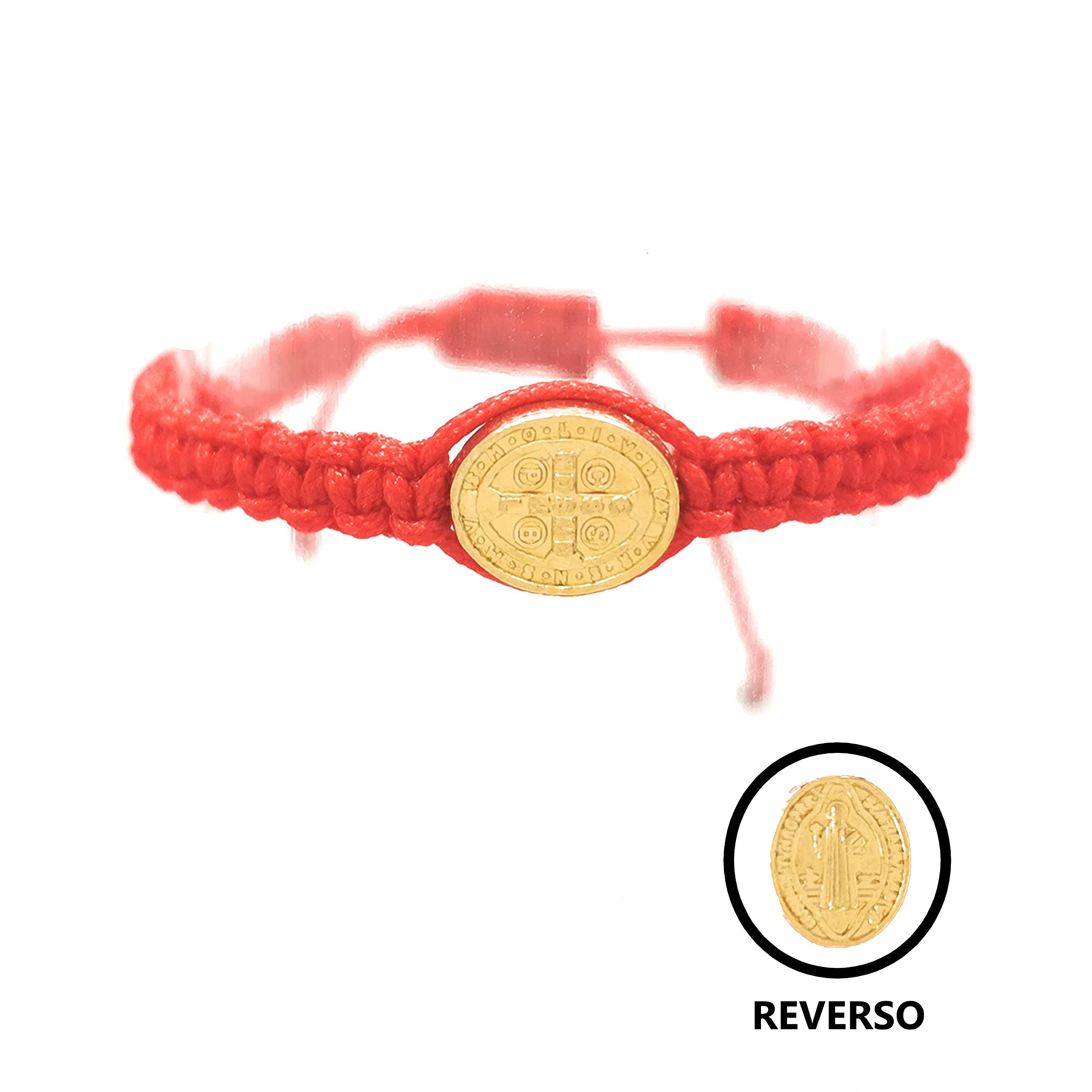 Red Macrame Baby Bracelet - Handmade Newborn Baptism & Birthday Gift - Tutti Jewelry Saint Benedict - Perfect for Baby Showers, Christenings & First Birthday Celebrations