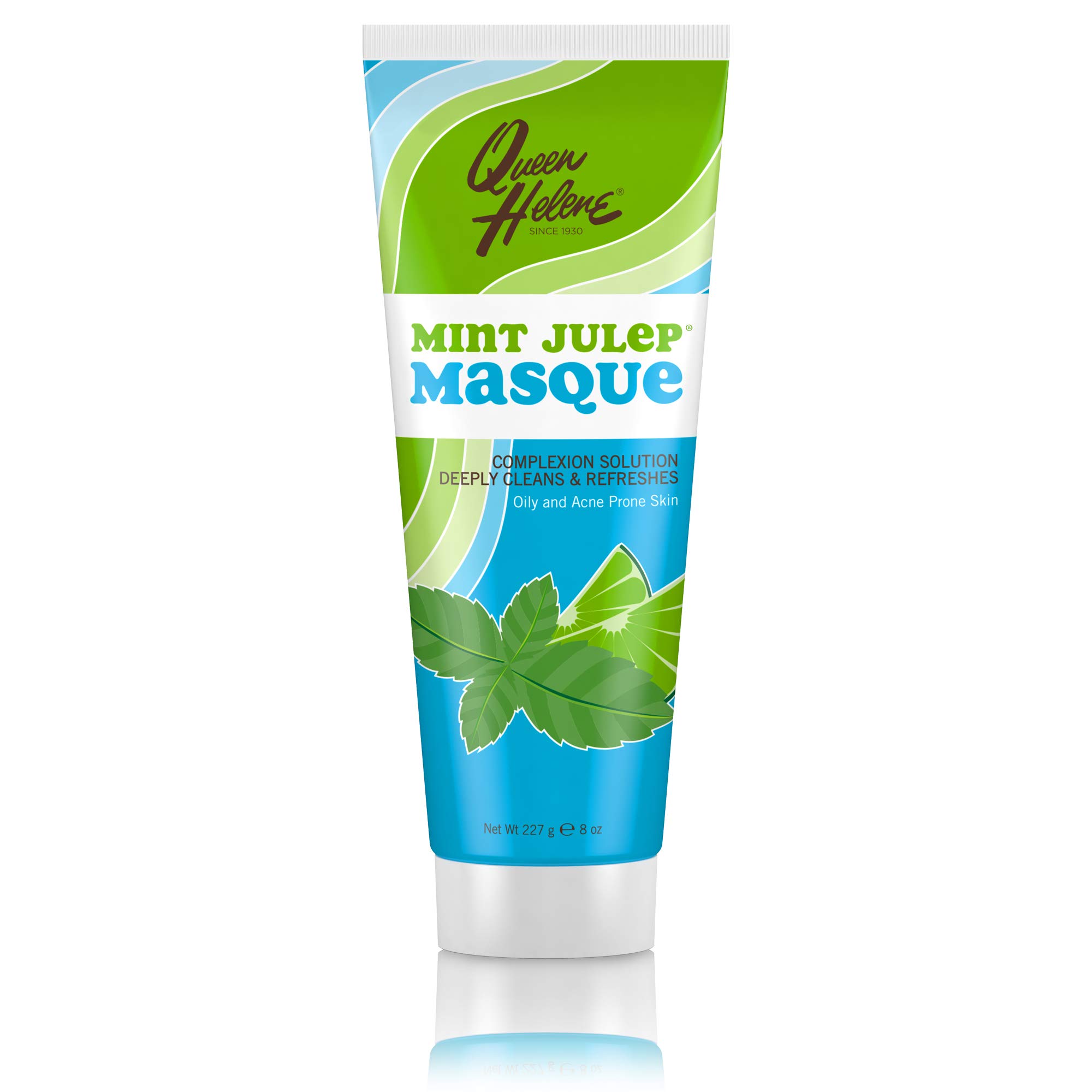 Queen Helene Mint Julep Face Mask 8 oz - Deep Cleansing & Pore Minimizing Mask for Oily & Acne-Prone Skin - At-Home Spa Treatment for Smooth, Glowing Complexion