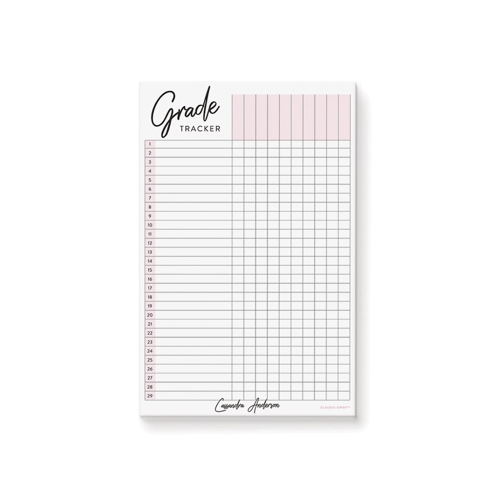 Teacher Grade Book & Student Progress Tracker - 5.5x8.5 Inch Homeschool Planner with 50 Personalized Sheets for Classroom & Distance Learning