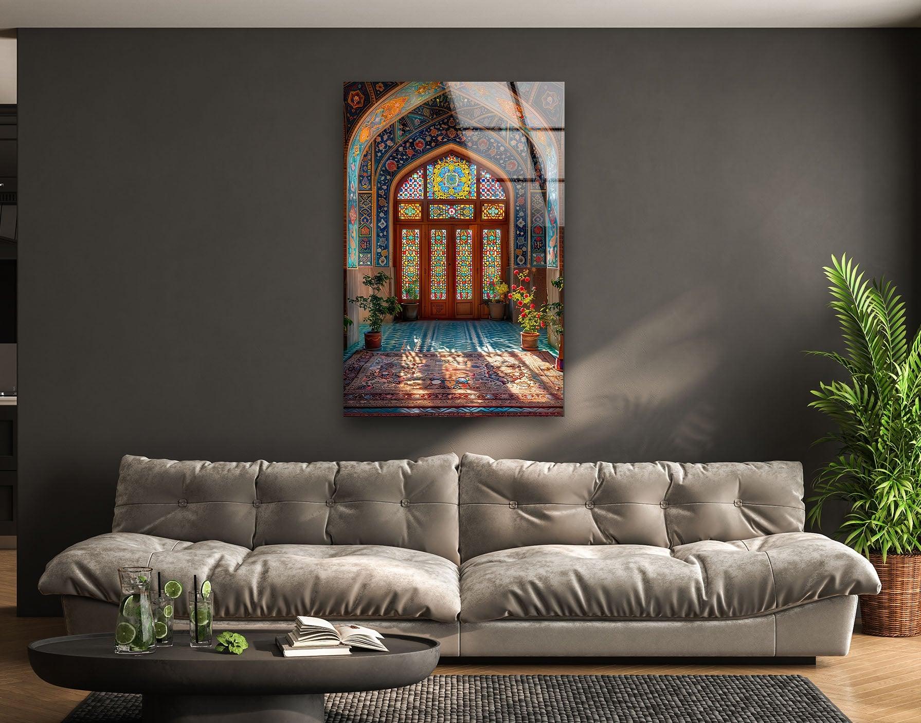 Vibrant Glass Wall Art - Handcrafted Detailed Scene Decor for Living Room, Bedroom & Office - Perfect for Home & Office Interior Design