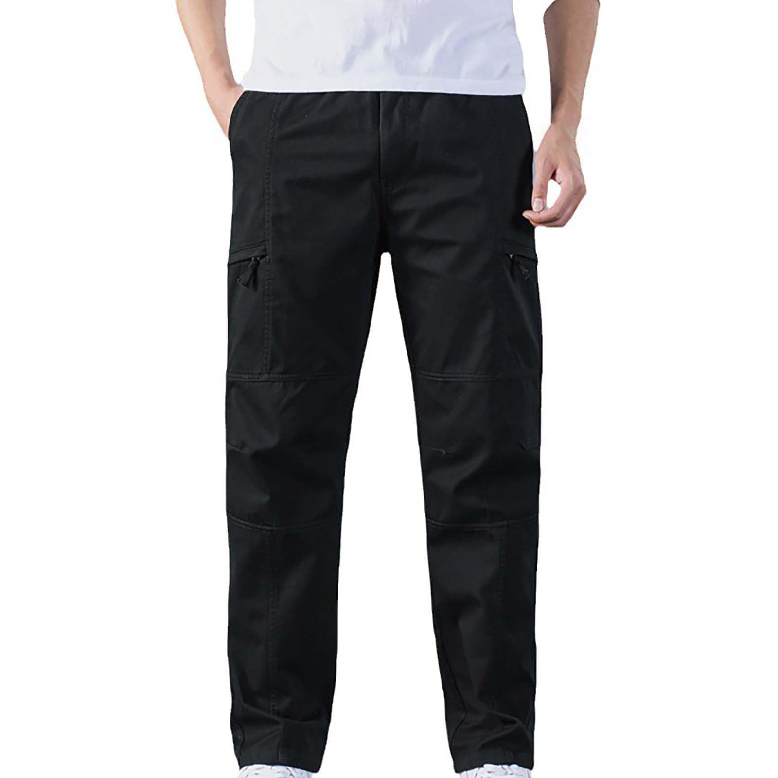 VaiKanhai Men's Linen Trousers - Casual Baggy Fit Pants with Pockets, Streetwear Dungarees for Everyday Wear | Perfect for Summer Outfits, Beach Vacations & Evening Events