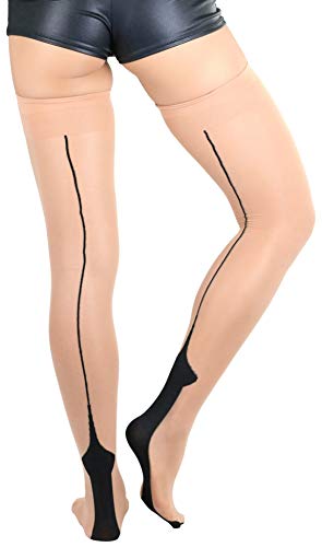 Semi-transparent High French Heel - Nude/Black