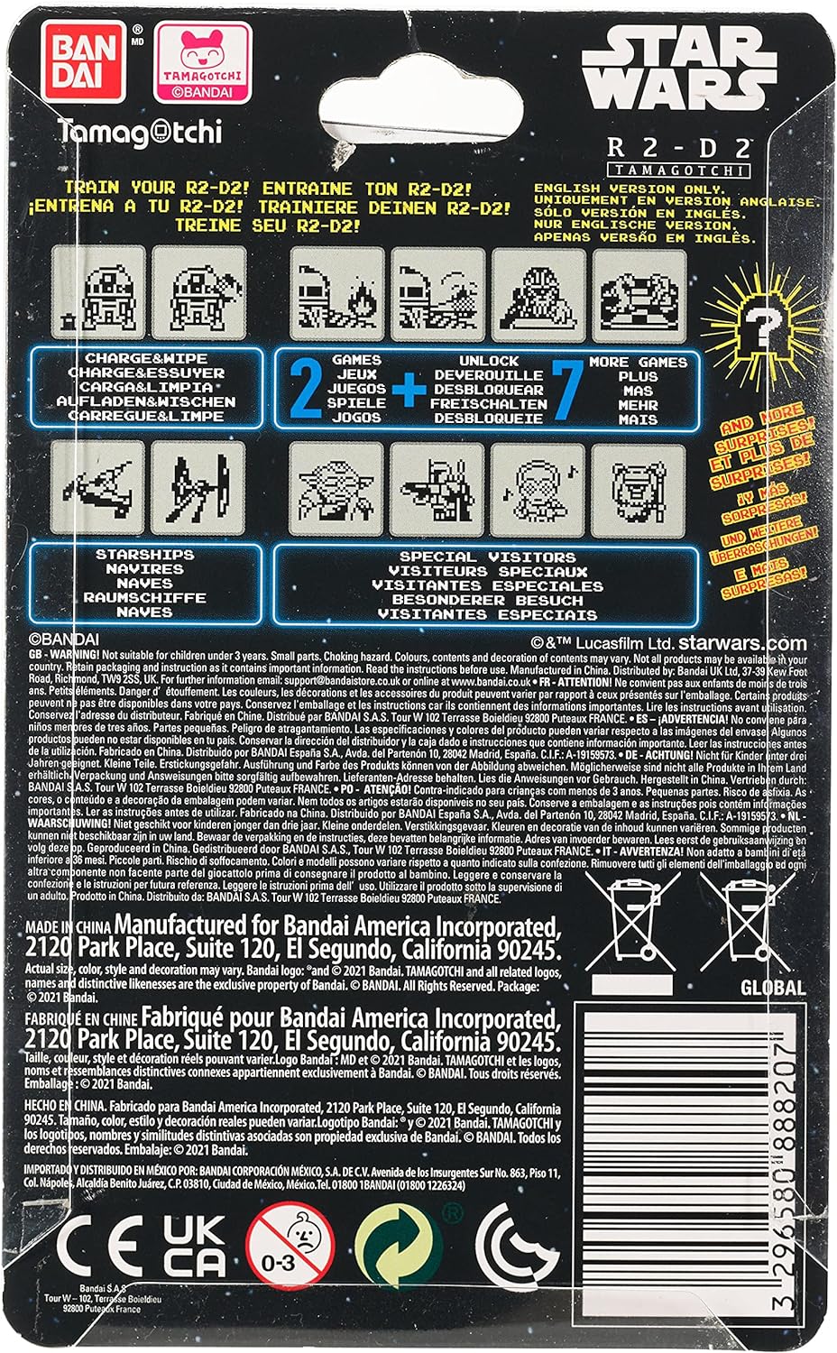 Star Wars R2-D2 Tamagotchi Virtual Pet - Classic White Electronic Toy for Kids & Collectors | Perfect Gift for Star Wars Fans & Retro Gaming Enthusiasts