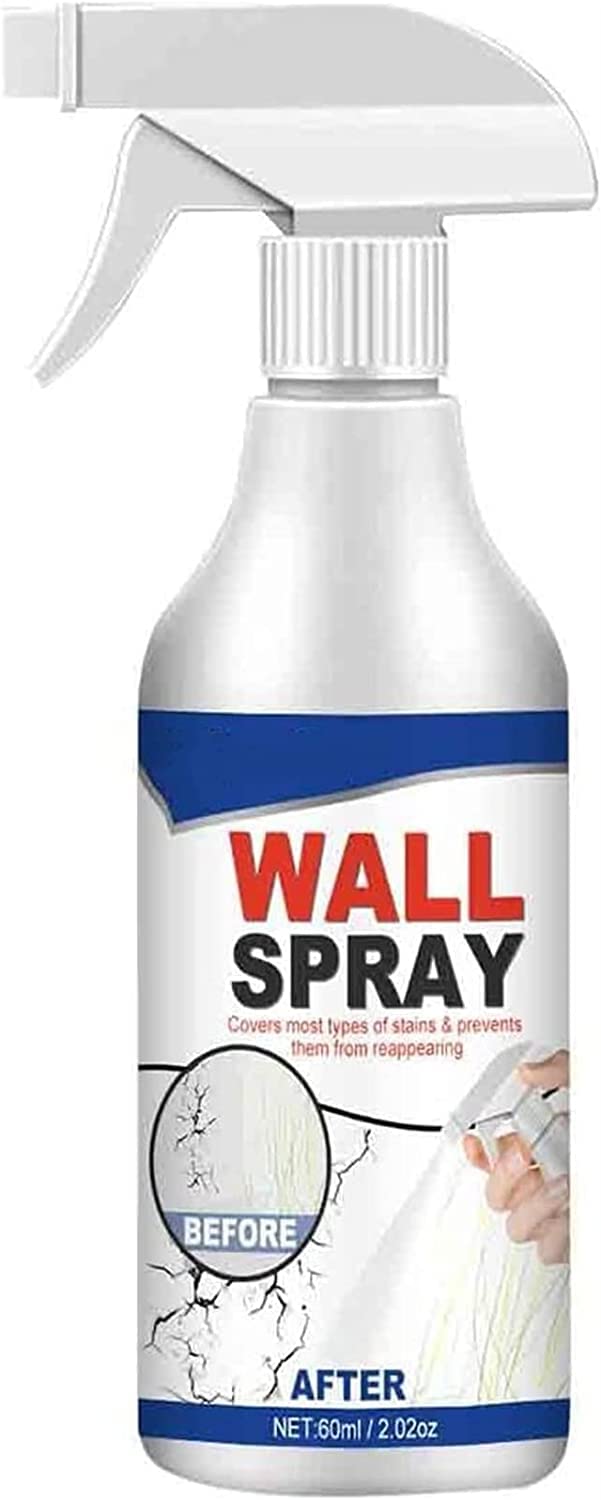 60ml Wall Repair Spray Paint - Water-Based White Peel & Stain Cover for Ceiling & Walls - Quick Fix for Cracks, Scratches & Stains - Perfect for Home, Office & DIY Projects