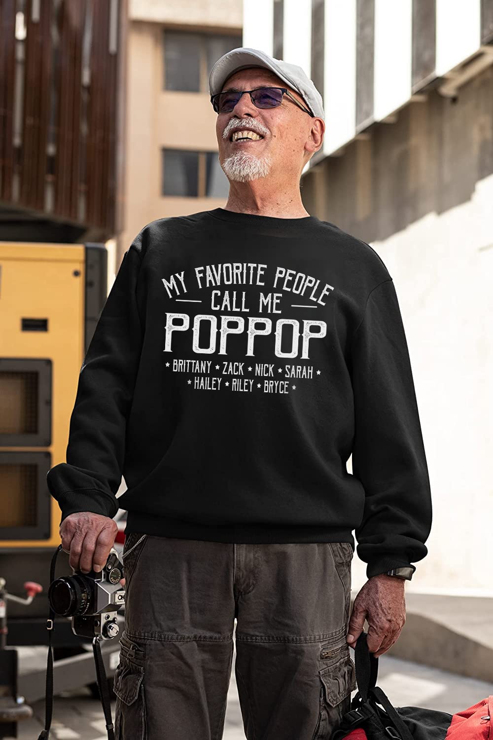 Custom Pop-Pop T-Shirt for Grandpa & Kids - Personalized Name T-Shirt | Unique Papa Gift Idea for Father's Day, Birthday & Family Reunions