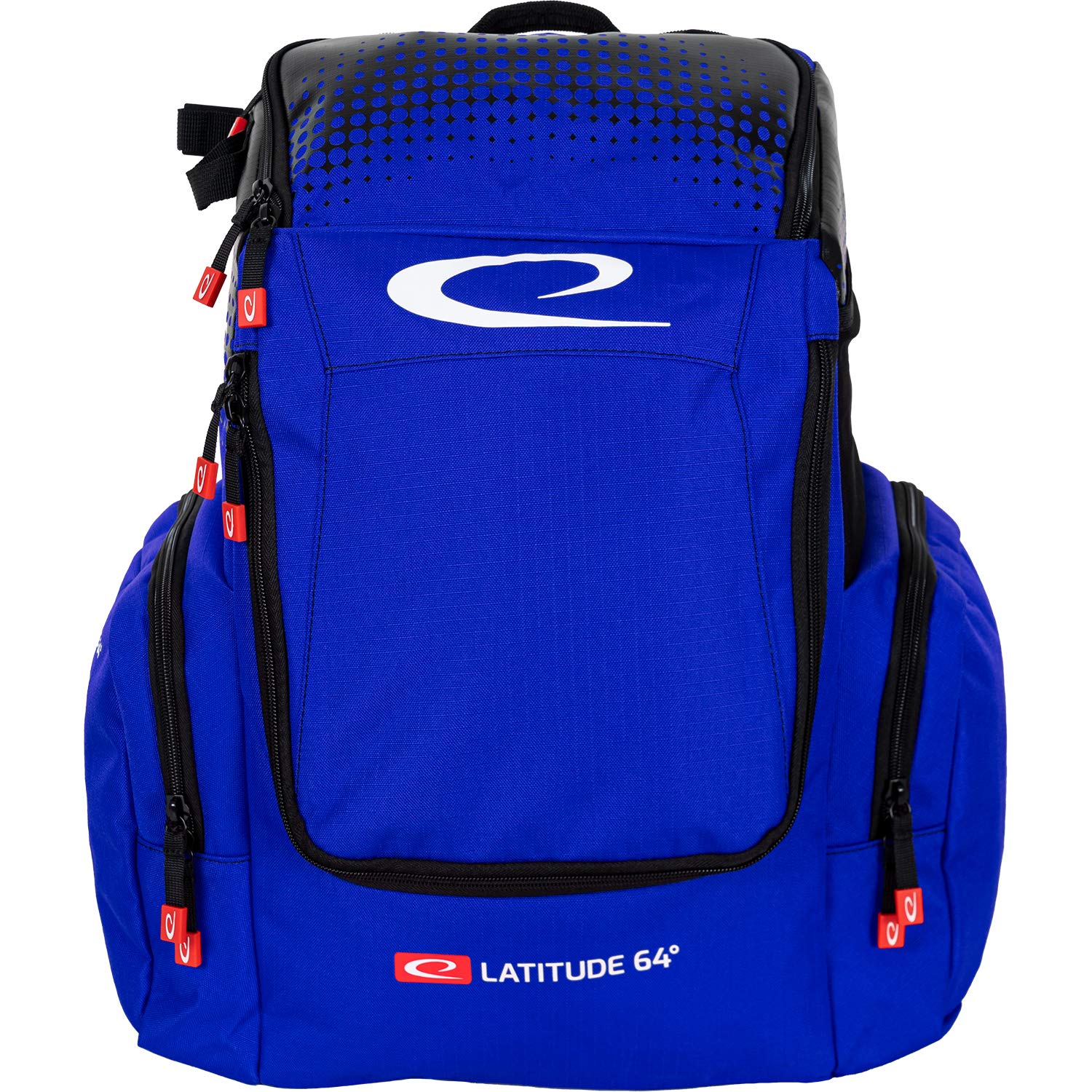Latitude 64 Blue Core Pro Disc Golf Backpack - 18+ Disc Capacity with Putter Pockets & Extra Storage | Padded Straps & Back Support | Ultimate Frisbee Golf Bag for Tournaments & Outdoor Play