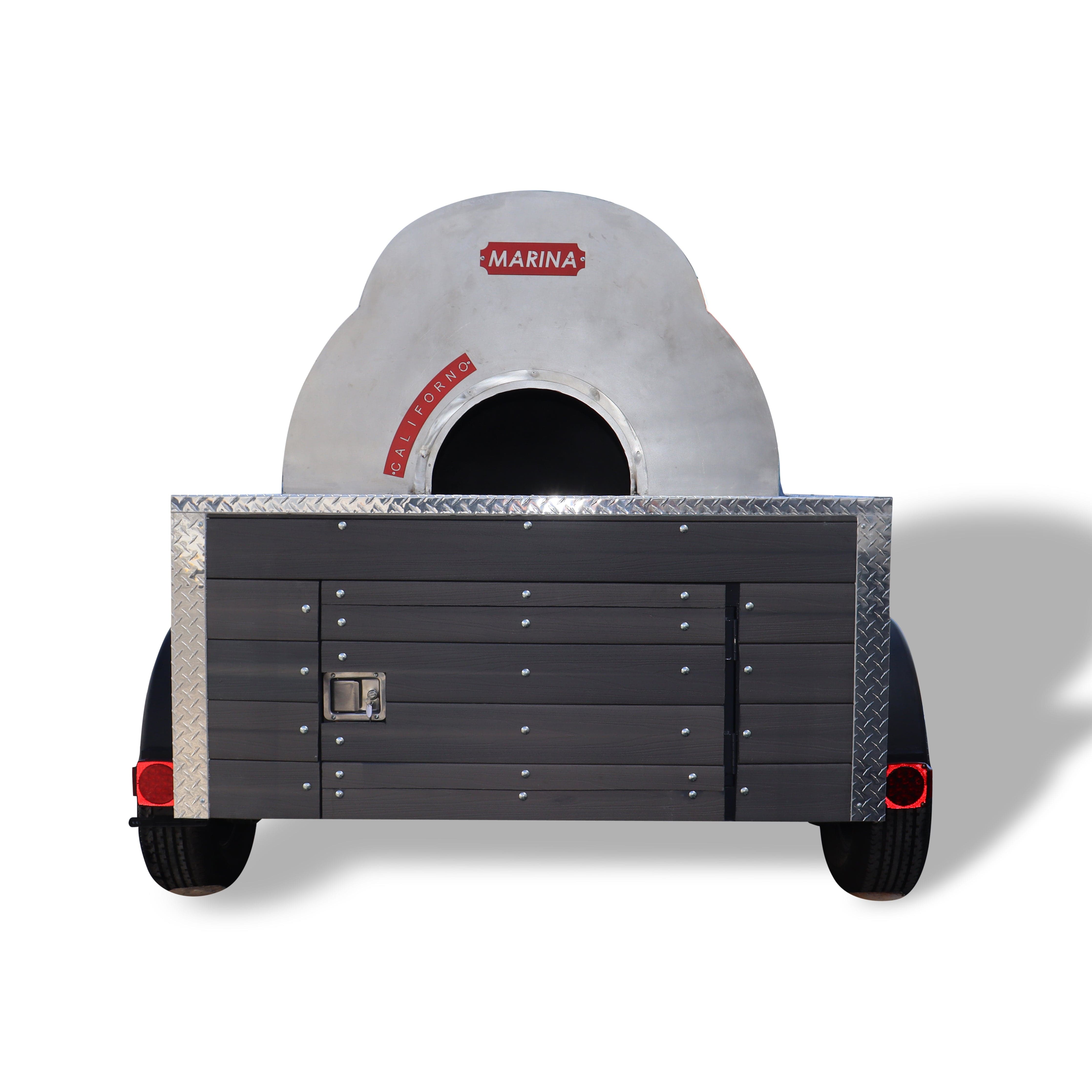 Portable Wood Fired Pizza Oven Trailer - Commercial & Outdoor Use for Catering, Events & Backyard Cooking