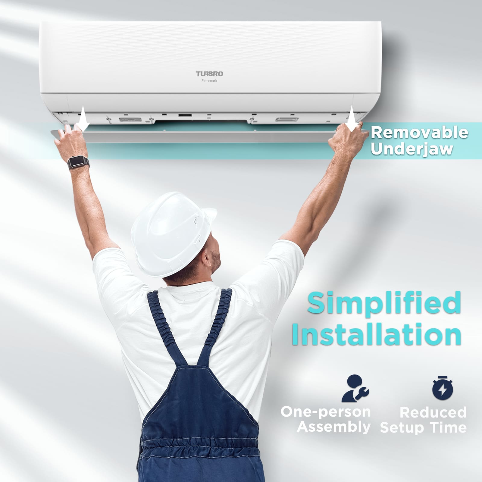 Finnmark 18000 BTU WiFi Ductless Mini Split Air Conditioner with Heat Pump - 230V (R32 Refrigerant) - Energy Efficient Cooling & Heating for Home, Office, or Garage