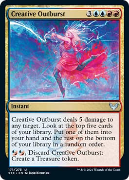 Magic: The Gathering - Creative Outburst (171) - Foil Card - Strixhaven: School of Mages - Collectible Trading Card Game for Deck Building and Strategy Play
