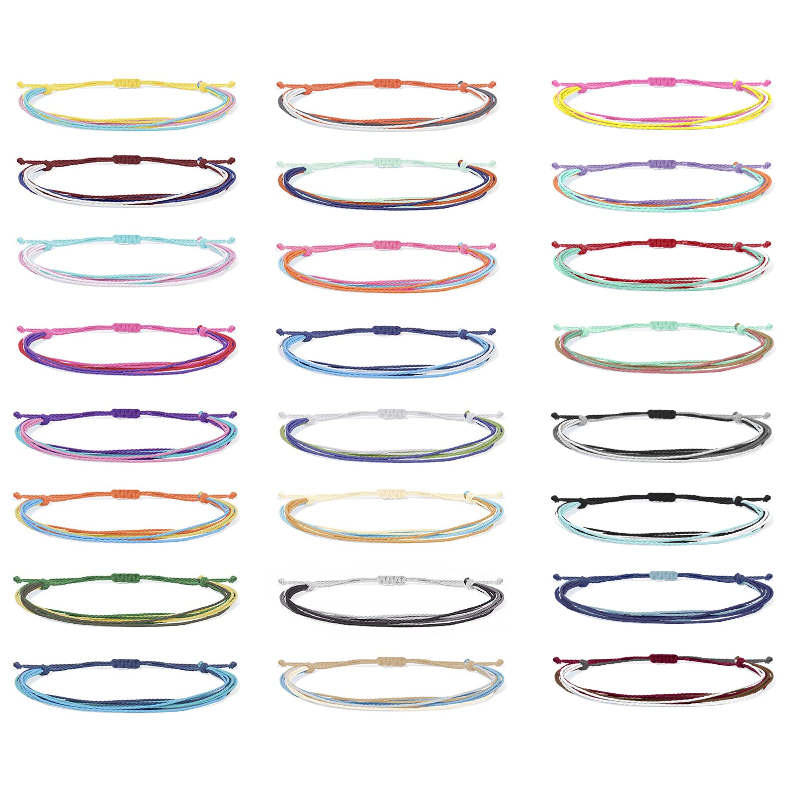 Trendy Blue String Friendship Bracelets for Women - Boho Anklet & Summer Jewelry Gifts - Christmas Stocking Stuffers & Everyday Wear Accessories for Casual Outfits, Beach Parties, and Festivals
