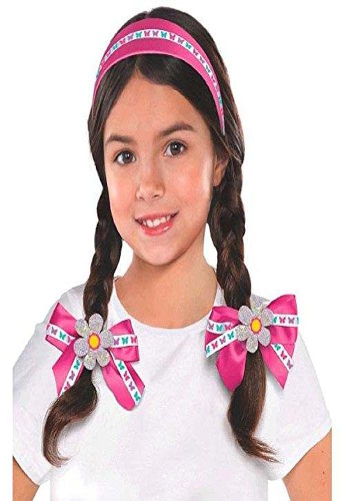 Easter Party Butterflies Headband & Bows Set - Plastic Hair Accessories (4.5