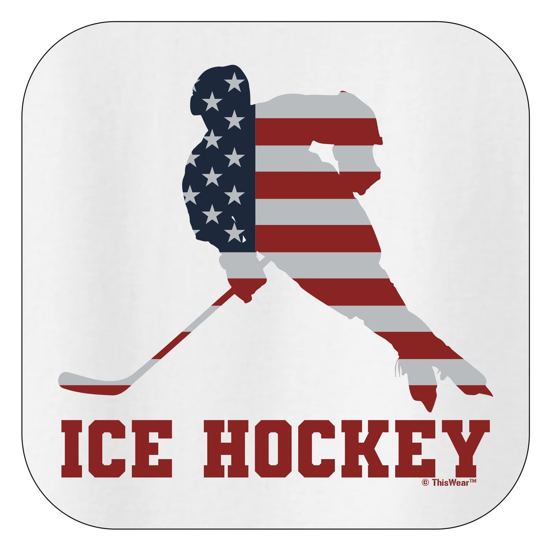 Premium USA Ice Hockey Crewneck Sweatshirt - Men's Long Sleeve Pullover for Training & Casual Wear - Comfortable Winter Sports Apparel for Fans & Players