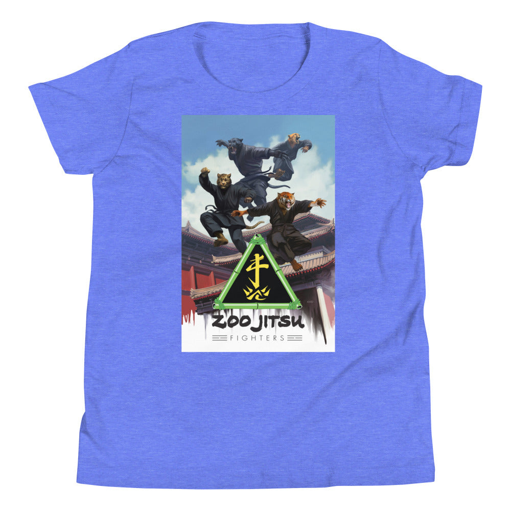 Zoo Jitsu Fighters CLAWS Characters Youth Short Sleeve T-Shirt | Cool Graphic Tee for Kids & Teens | Perfect for Martial Arts Fans, School, and Casual Wear
