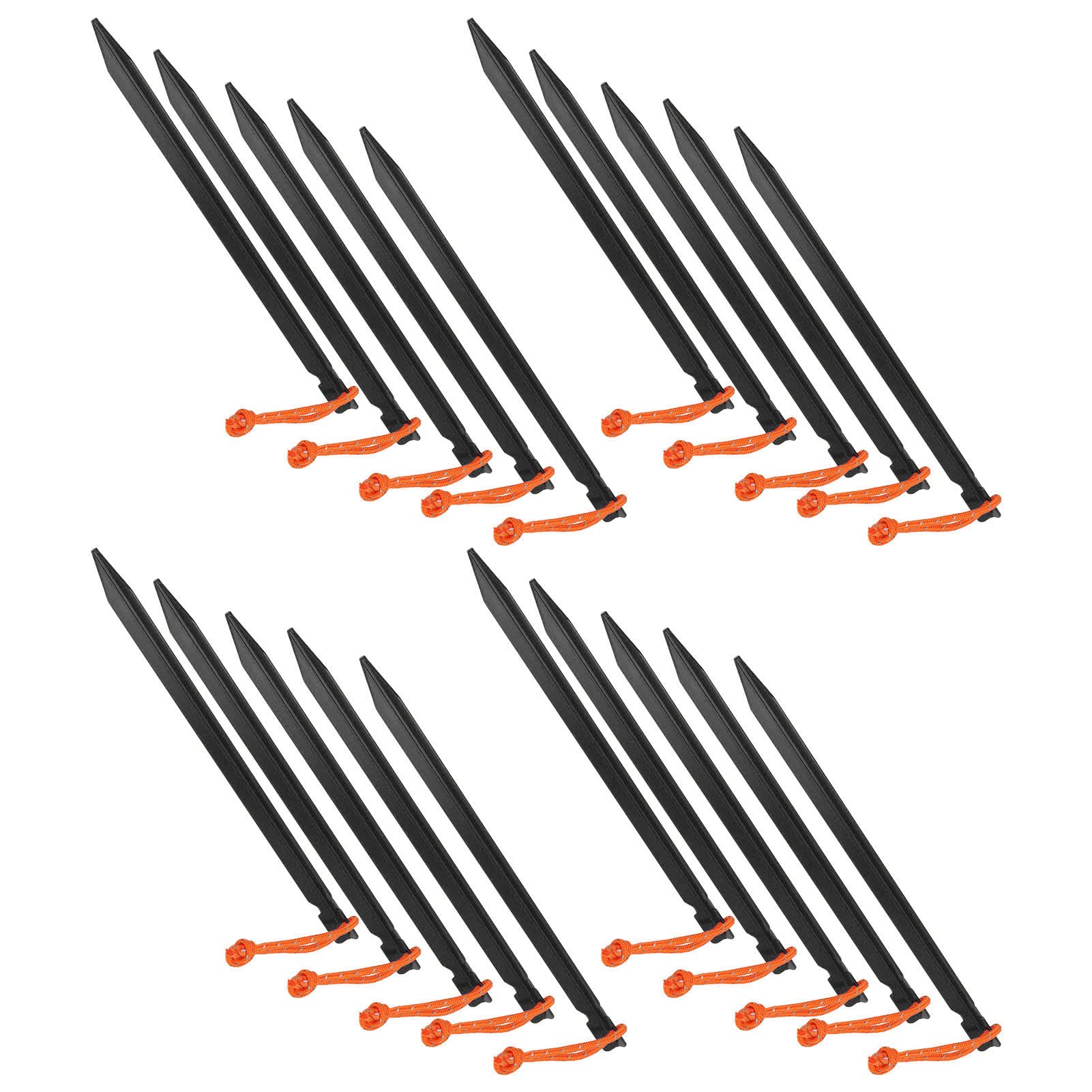 Minifinker Heavy Duty Aluminum Alloy Camping Stakes - Lightweight High Strength Tent & Canopy Stakes for Outdoor Adventures (Black) - Perfect for Camping, Hiking, Backpacking & Garden Use
