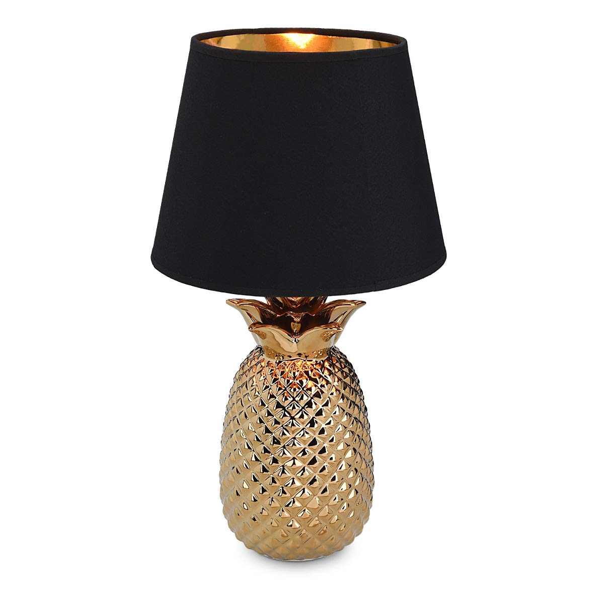 Navaris Gold Pineapple Table Lamp - 13.8