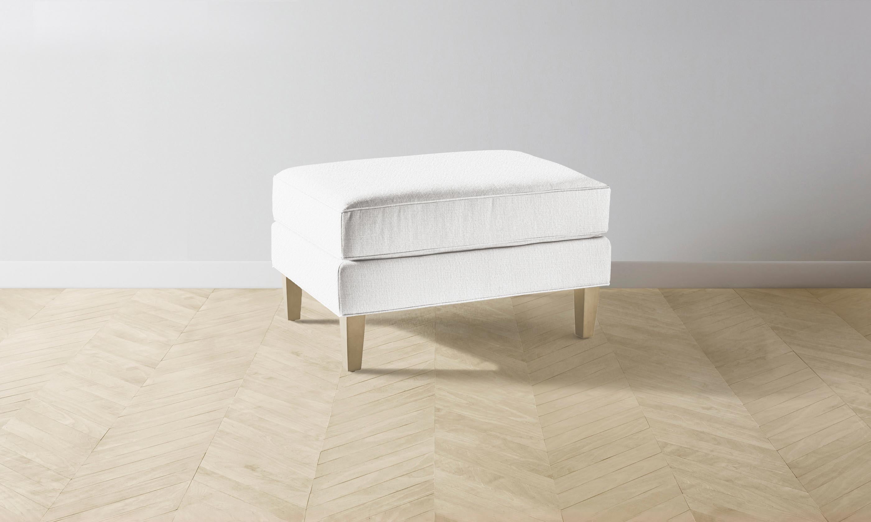 The Crosby Ottoman - Performance Bouclé Polar Fabric, Modern Round Footstool with Storage, Soft & Durable Accent Chair for Living Room, Bedroom, or Nursery - Perfect for Relaxing, Reading, or Extra Seating
