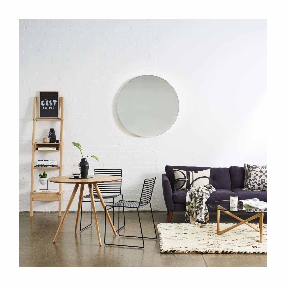 Premium Coco Dining Table 90cm - Modern Wooden Kitchen Table for Small Spaces, Perfect for Apartments, Breakfast Nooks & Cozy Dining Areas