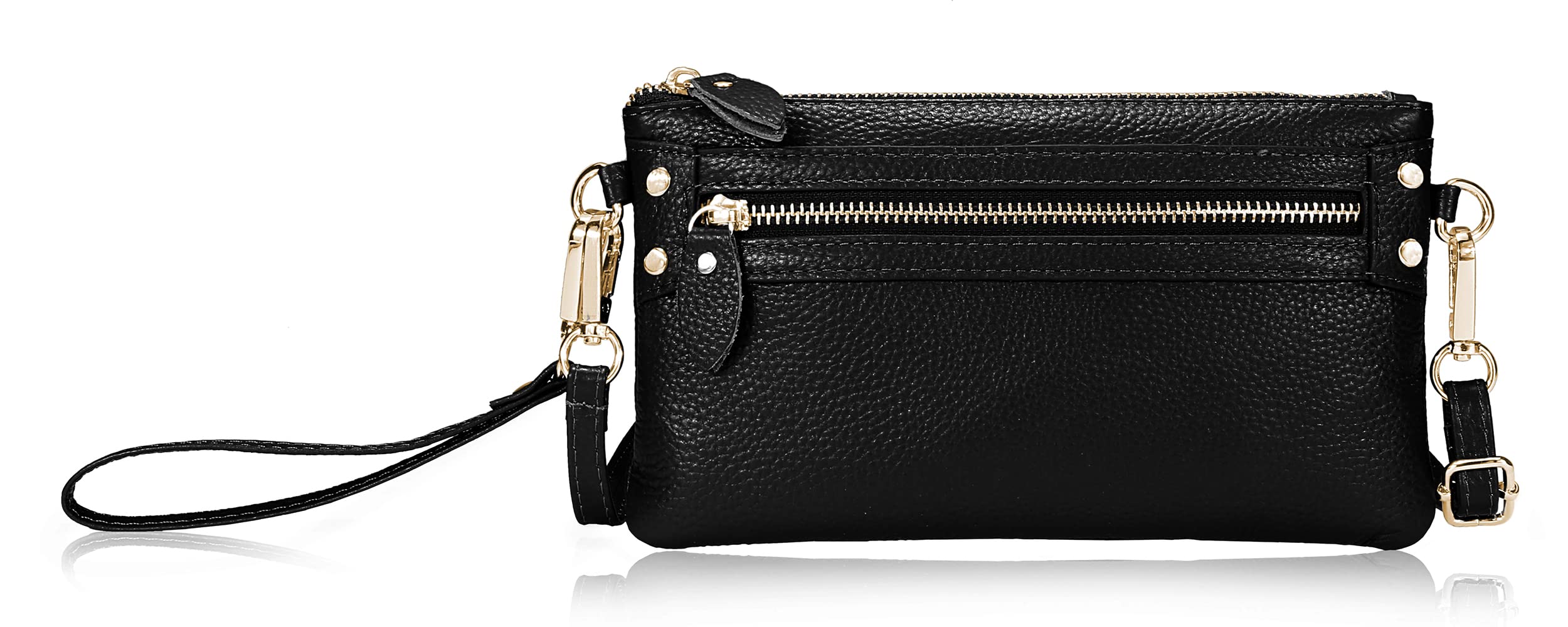 YALUXE Genuine Leather Wristlet Purse for Women - Party & Evening Use