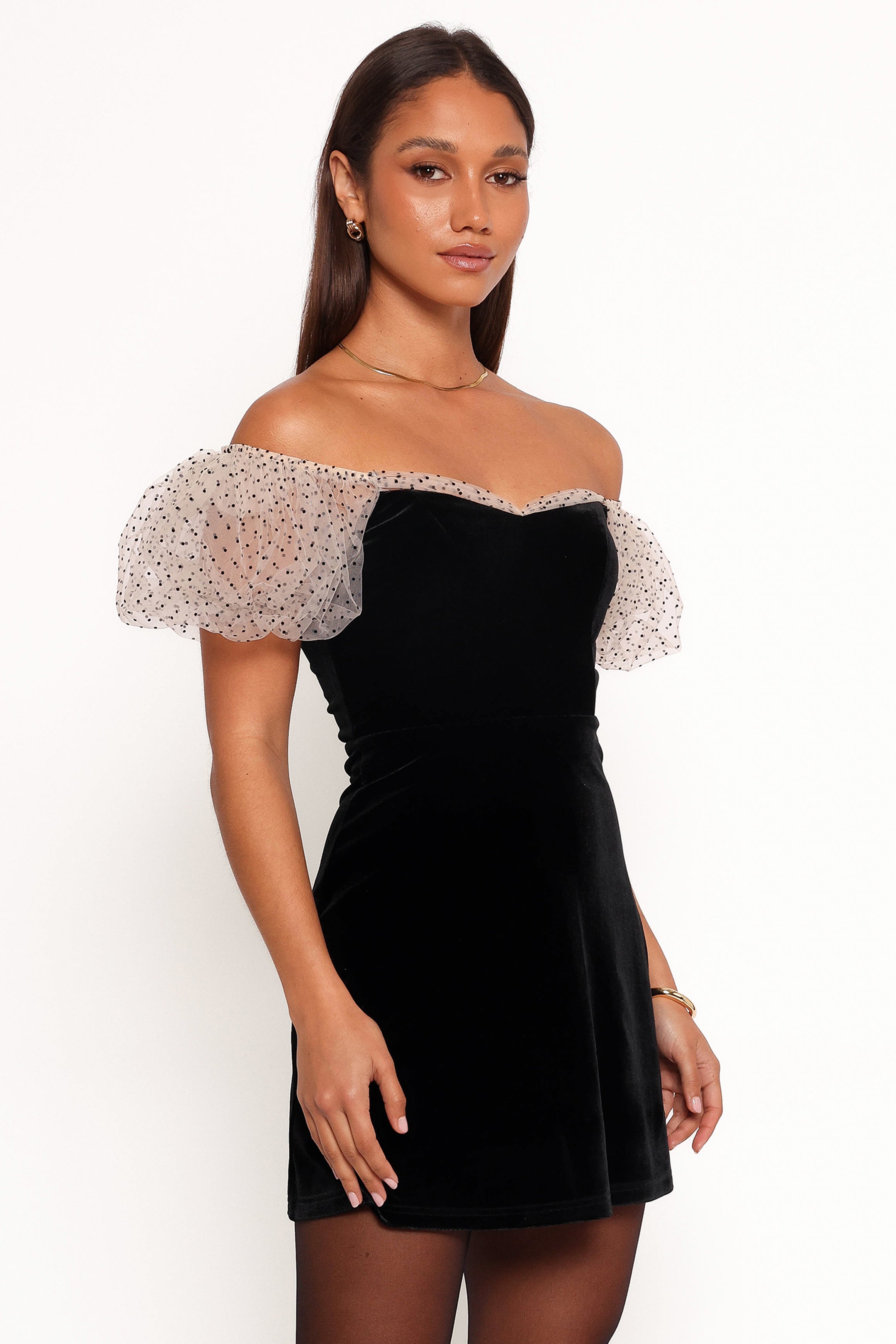 Ennette Velvet Mini Dress for Women - Elegant Black Party Dress | Perfect for Cocktail Parties, Date Nights & Holiday Events