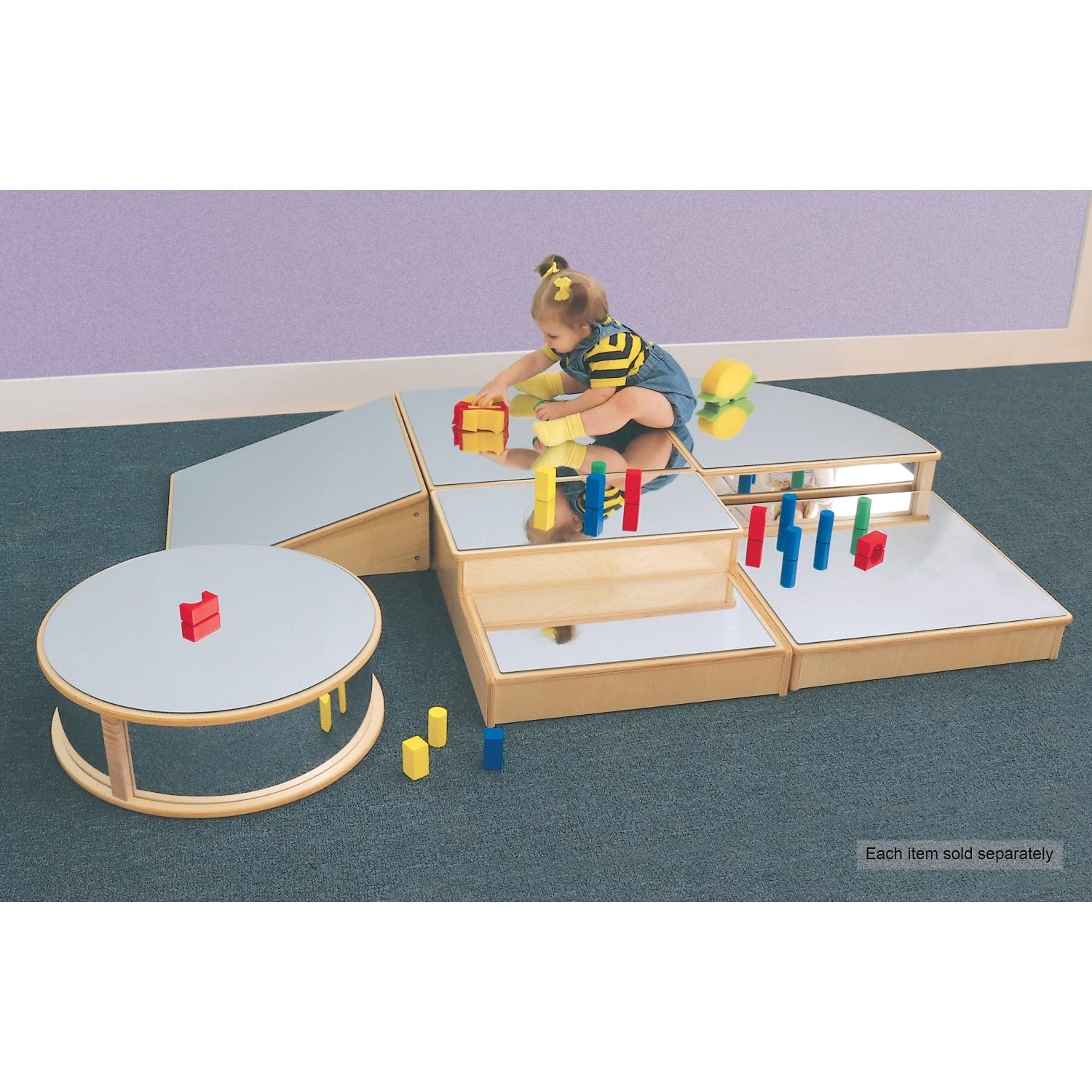 Ramp Infant Floor Mirror - Safe & Durable Baby Activity Mirror for Tummy Time & Early Development - Perfect for Nursery, Playroom & Montessori Learning