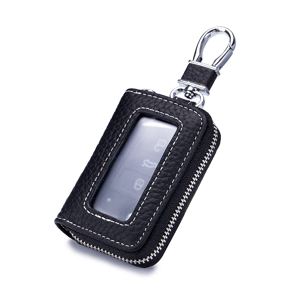 Vintage First Layer Cowhide Leather Car Key Case Holder for Men & Women - Durable Key Pocket Bag for Car, Home & Office Organization