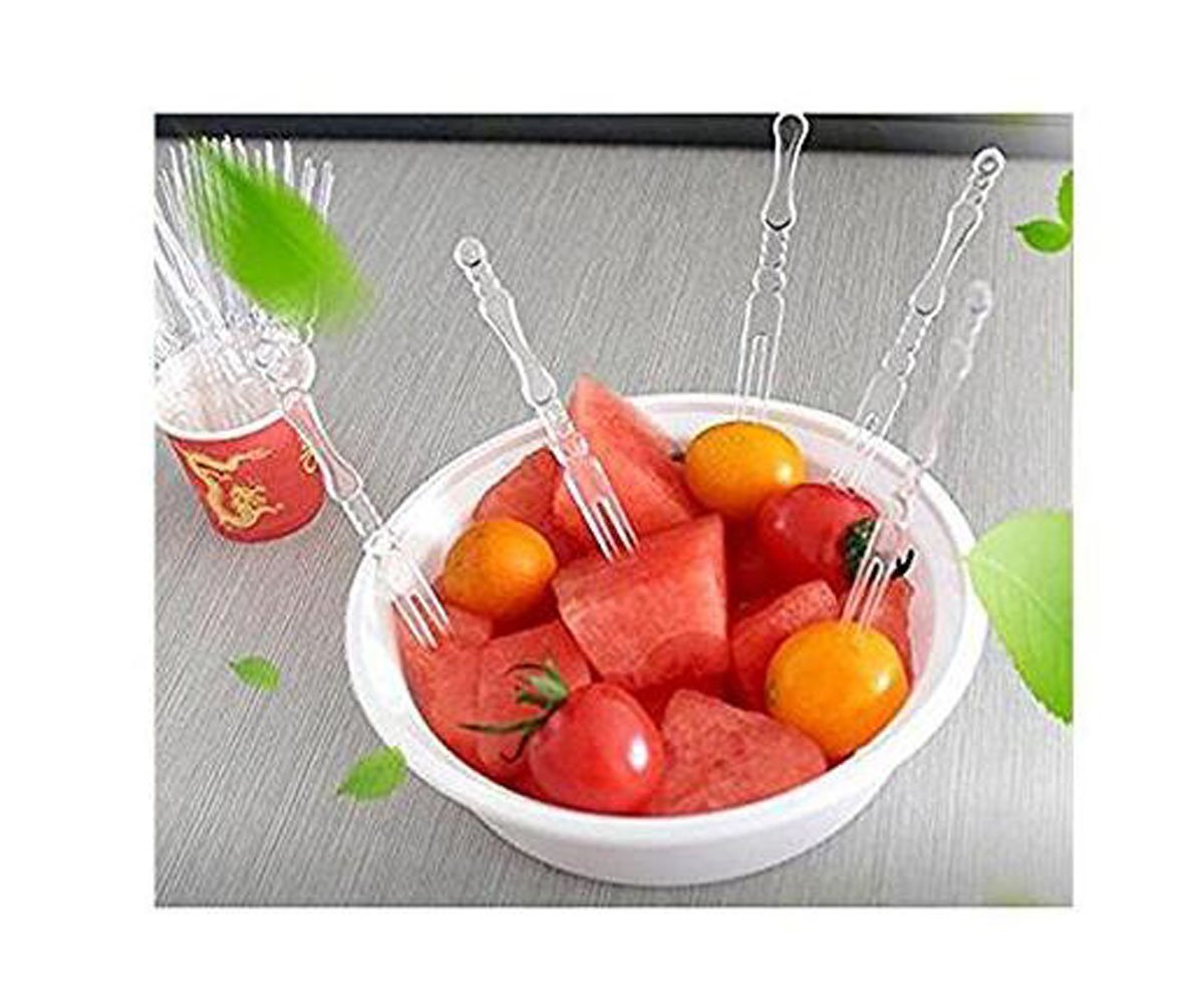 300-Piece Disposable Plastic Mini Forks Set - Bistro Cocktail Forks, Appetizer Forks, Fruit Forks & Cake Forks for Parties, Picnics, Catering & Home Use