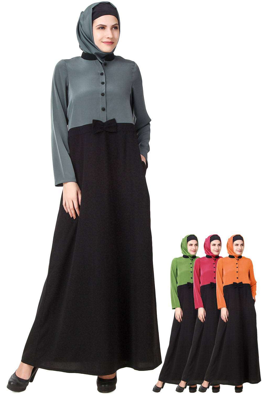 Elegant Muslim Abaya Dress for Women - Modest Islamic Prayer Gown - Perfect for Mosque, Eid, and Special Occasions