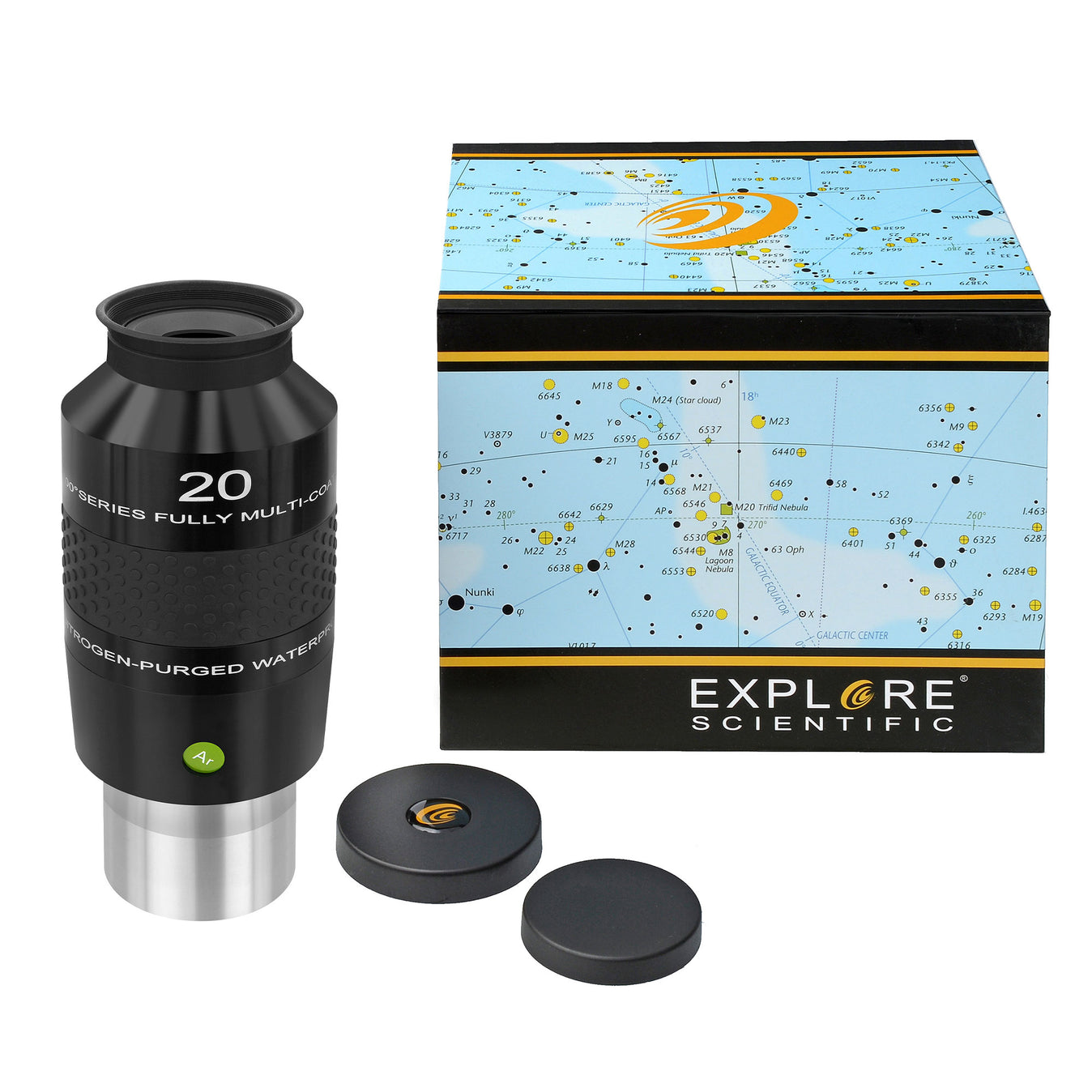 Explore Scientific 100° 20mm Waterproof Eyepiece - Argon Purged for Astronomy & Stargazing - Ideal for Telescopes, Binoculars & Outdoor Observation