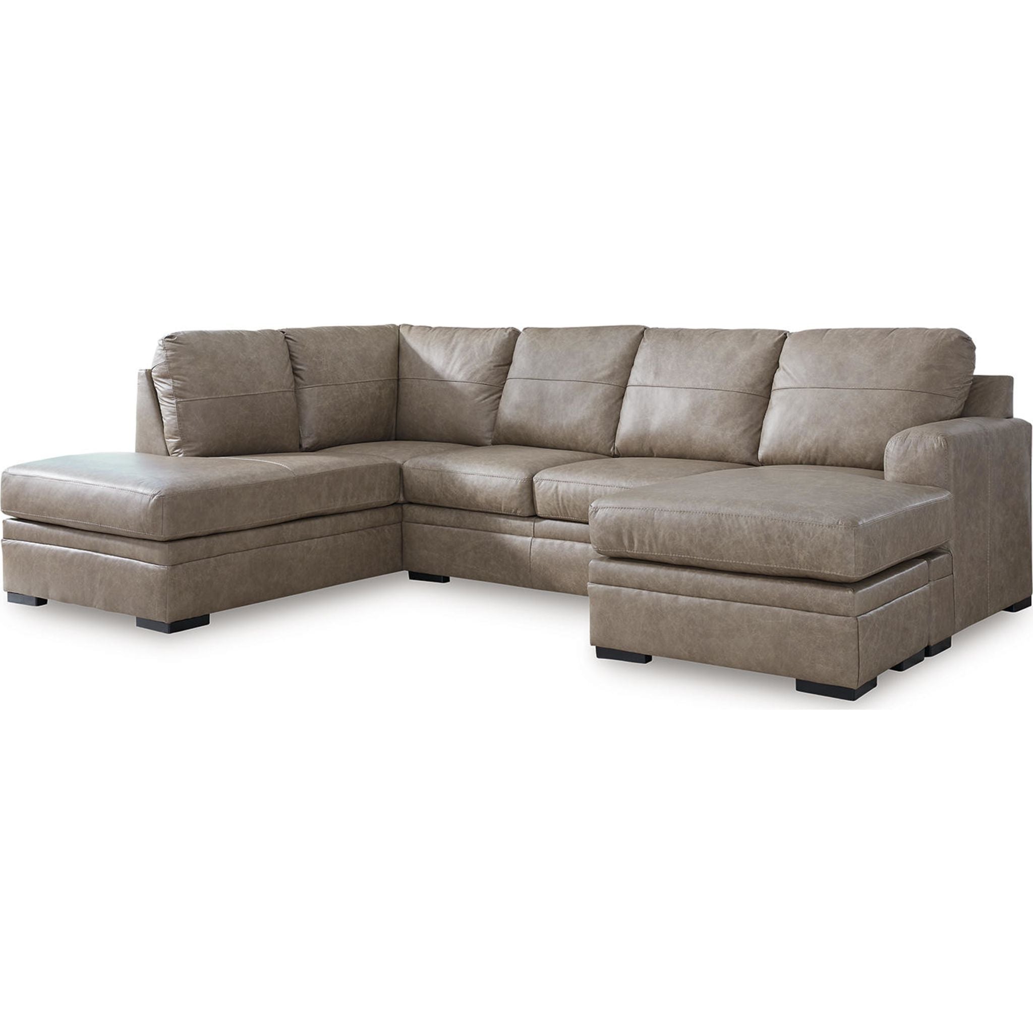 Amuleto 2-Piece Sectional Sofa with Chaise Lounge - Modern L-Shaped Couch for Living Room, Family Room & Home Theater Comfort