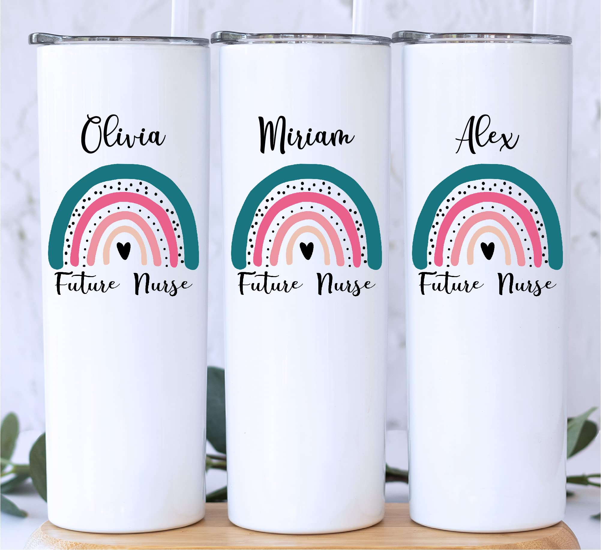 AVITO 20oz Stainless Steel Insulated Tumbler with Lid & Straw - Perfect for Nurses & Healthcare Workers