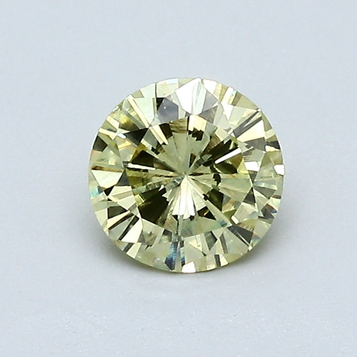 0.61 Carat Round Brilliant Fancy Yellow Diamond VS1 Clarity - Perfect for Engagement Rings & Luxury Jewelry Gifts