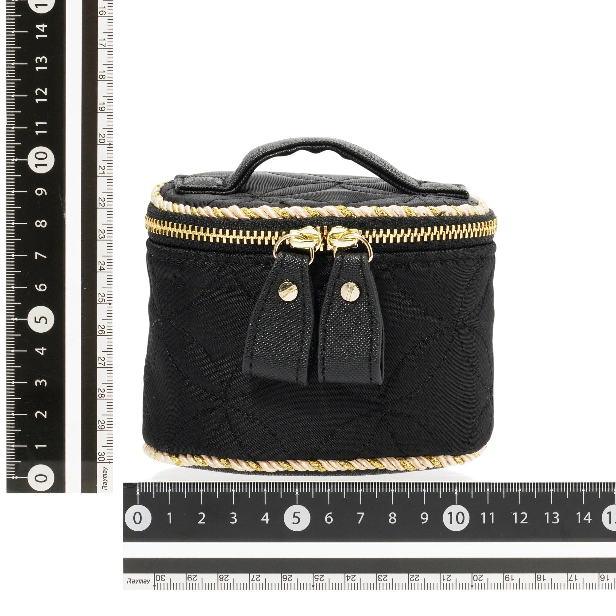 Bell Vanity Pouch Mini Black - Small Cosmetic Bag for Makeup & Travel Essentials | Perfect for Women's Purse, Gym, and Everyday Use