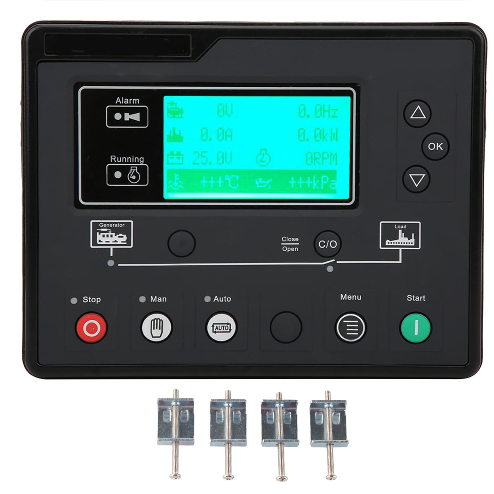 Generator Set Controller HQM6110U - Automatic Start Stop Control Panel Module with 0.5-70V Detection for Backup Power Systems | Ideal for Home Generators, Industrial Power Units & Emergency Power Supply