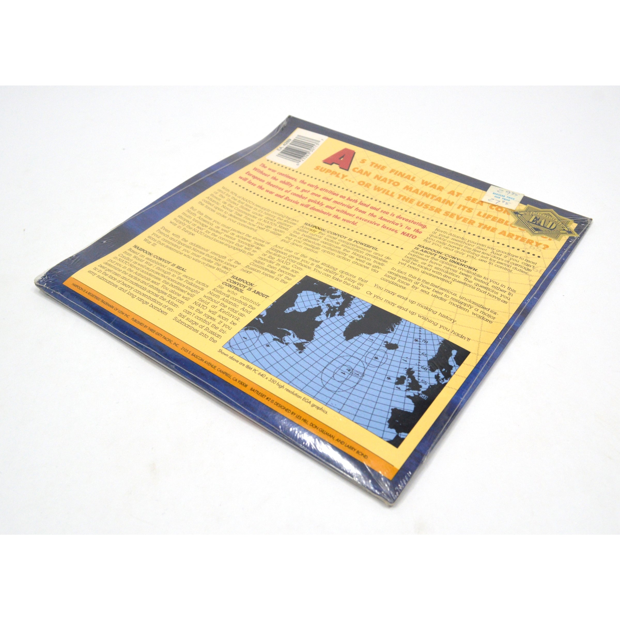 New AMIGA HARPOON NORTH ATLANTIC CONVOY BATTLESET 2 Computer Game - Vintage Sealed Collector's Edition | Perfect for Retro Gaming Enthusiasts & War Strategy Fans
