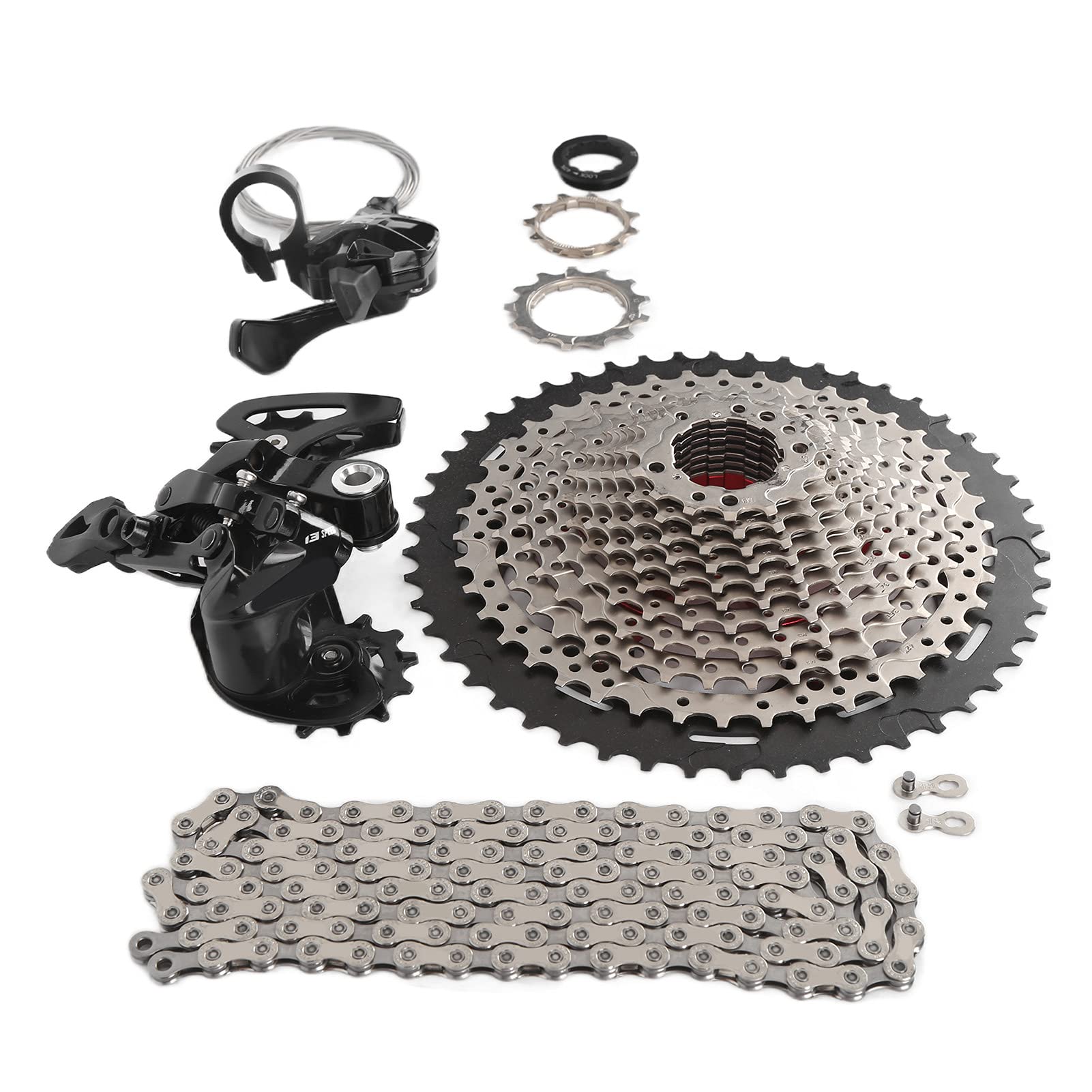 13-Speed Mountain Bike Groupset with 11-50T Flywheel, Shifter, Rear Derailleur & Chain Kit - Perfect for Trail Riding, Off-Road Biking & MTB Upgrades