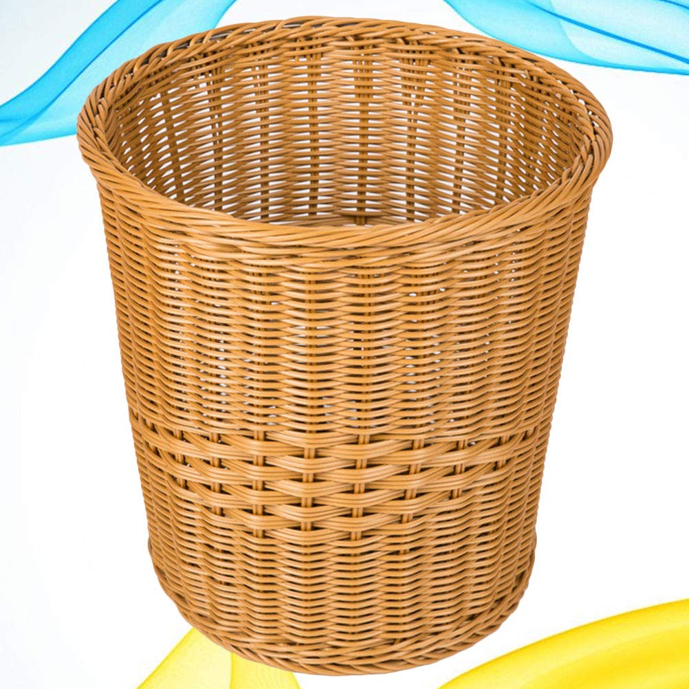 DOITOOL Round Rattan Laundry Basket - 12