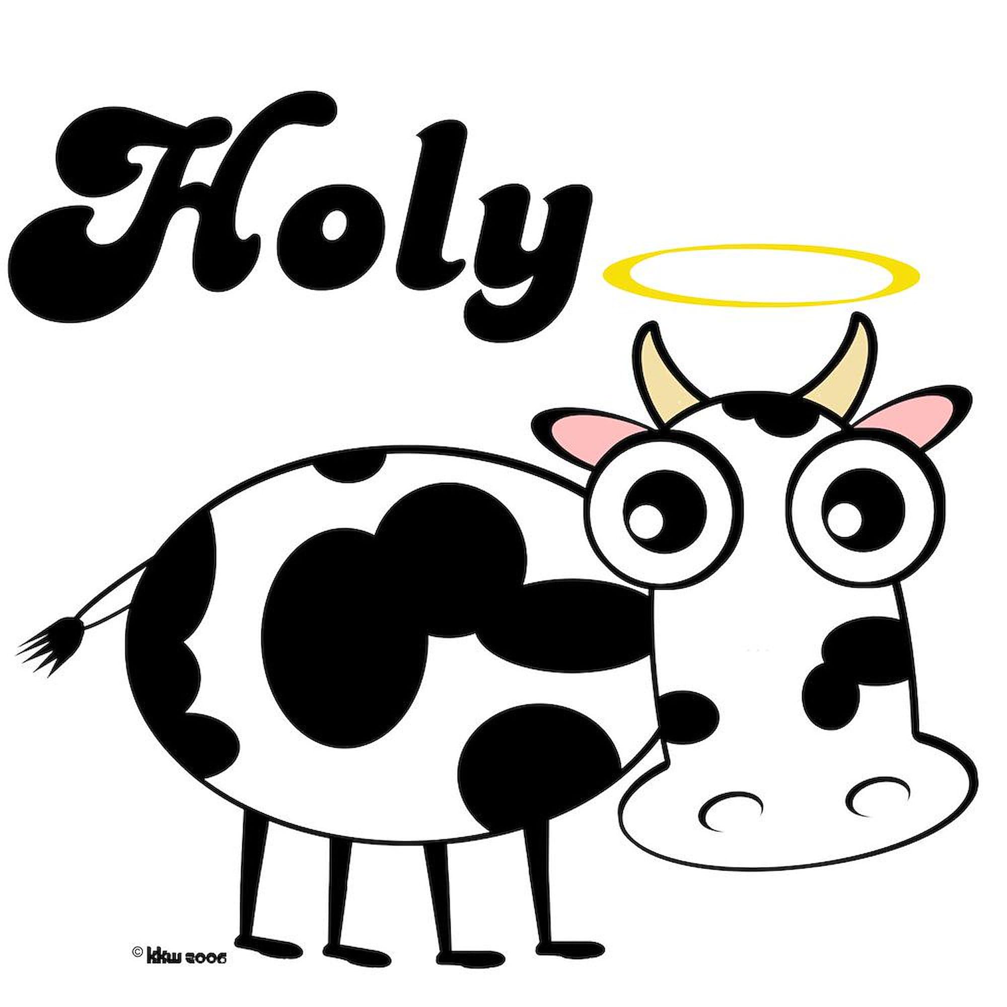 HOLY COW 11 oz Ceramic Coffee Mug (325ml) - Funny Novelty Cup for Coffee, Tea & Hot Drinks - Perfect Gift for Cow Lovers, Office Humor & Farmhouse Decor