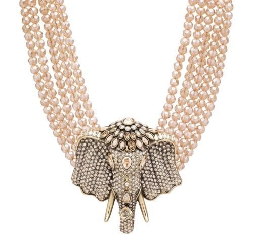 Heidi Daus Chic Sheik 5-Row Golden Shadow Beaded Crystal Drop Necklace with Swarovski Crystals - Elegant Statement Jewelry for Evening Parties, Weddings & Special Occasions