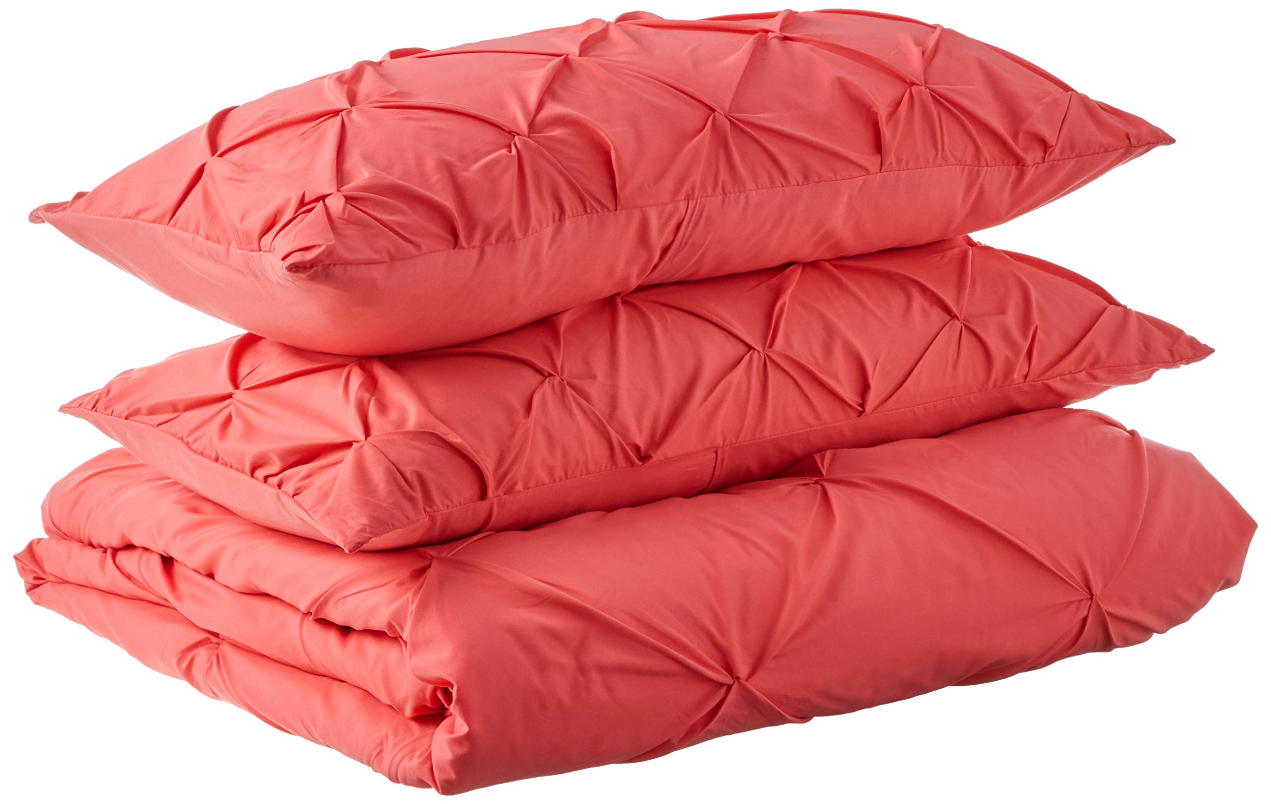 VCNY Home Carmen Collection King Size Duvet Cover Set - Soft, Lightweight Coral Bedspread Coverlet for Modern Bedroom Decor | Machine Washable | Perfect for Guest Rooms, Master Bedrooms & Cozy Home Styling