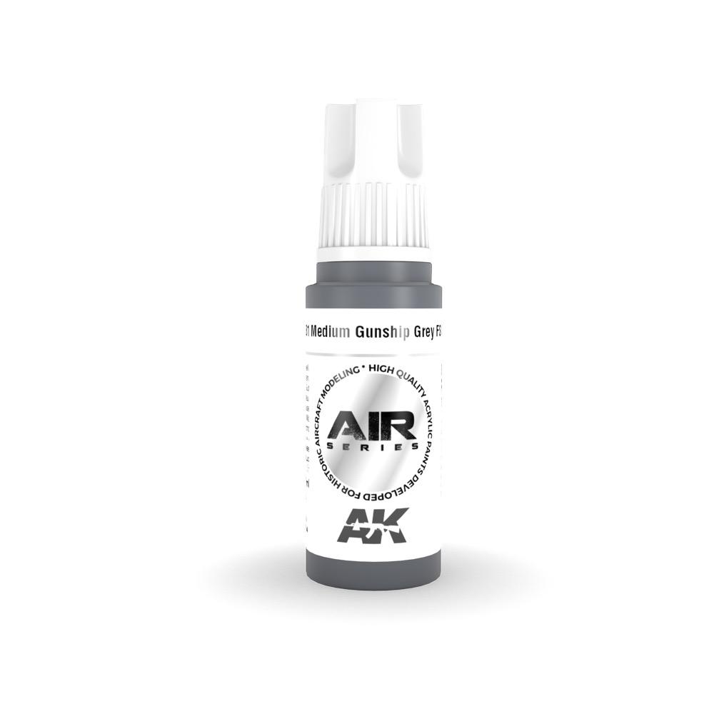 AK Interactive AK11881 Air Series Medium Gunship Grey FS 36118 - 17ml Acrylic Model Paint for Aircraft & Military Models - Perfect for Scale Modeling, Dioramas & Miniature Painting