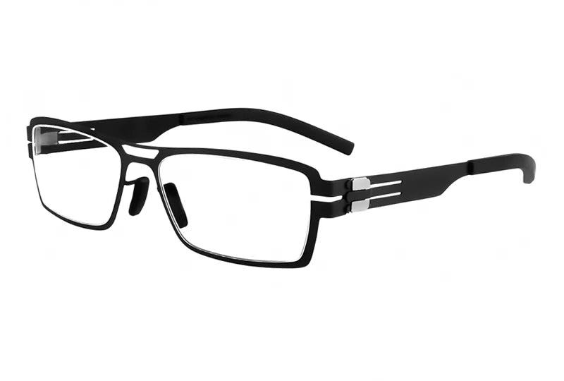 Aimee Unisex Full Rim Square Screwless Stainless Steel Eyeglasses Frame 1173 - Lightweight Durable Glasses for Men & Women, Perfect for Reading, Working & Daily Wear