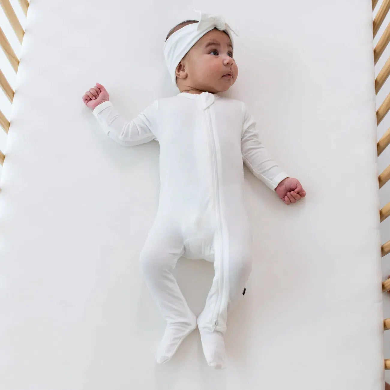 Kyte Baby Zipper Footie Pajamas - Soft Cloud Print Sleepwear for Infants & Toddlers - Perfect for Nighttime Comfort & Nursery Outfits