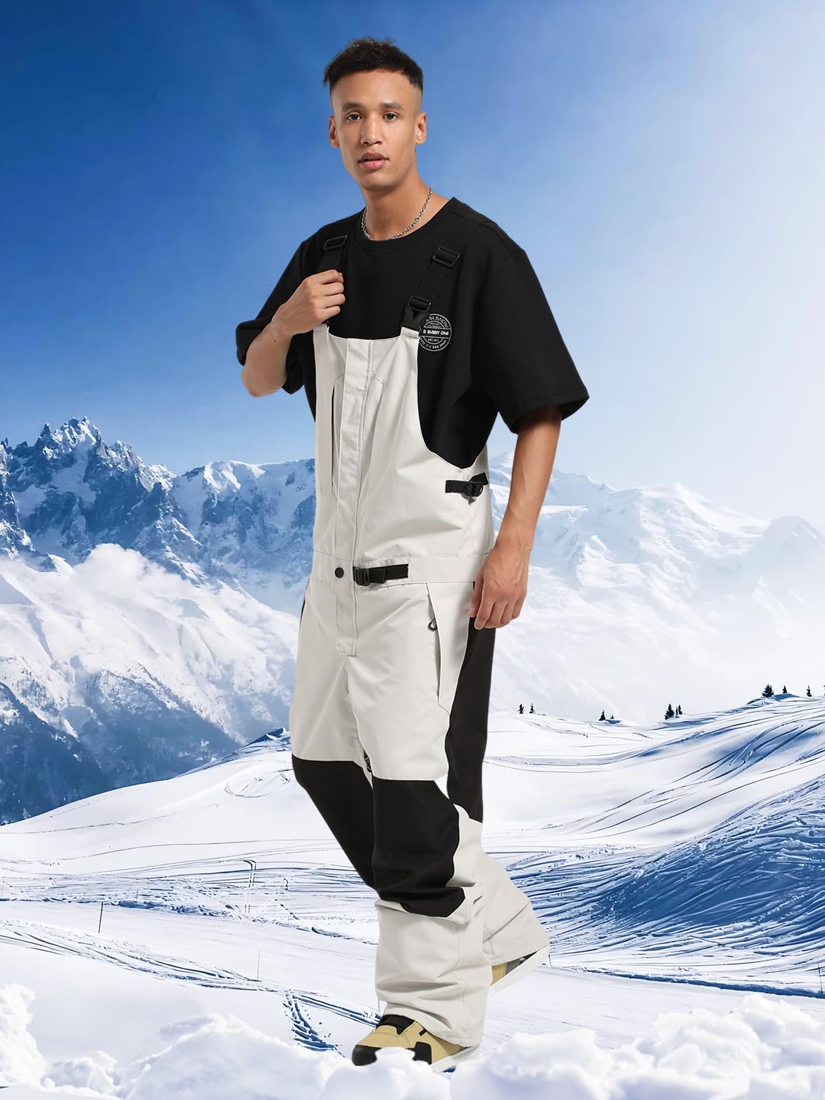 Men's & Women's Insulated Waterproof Snowboard Bibs - Breathable Ski Pants for Winter Sports & Outdoor Activities - Perfect for Snowboarding, Skiing, and Cold Weather Adventures