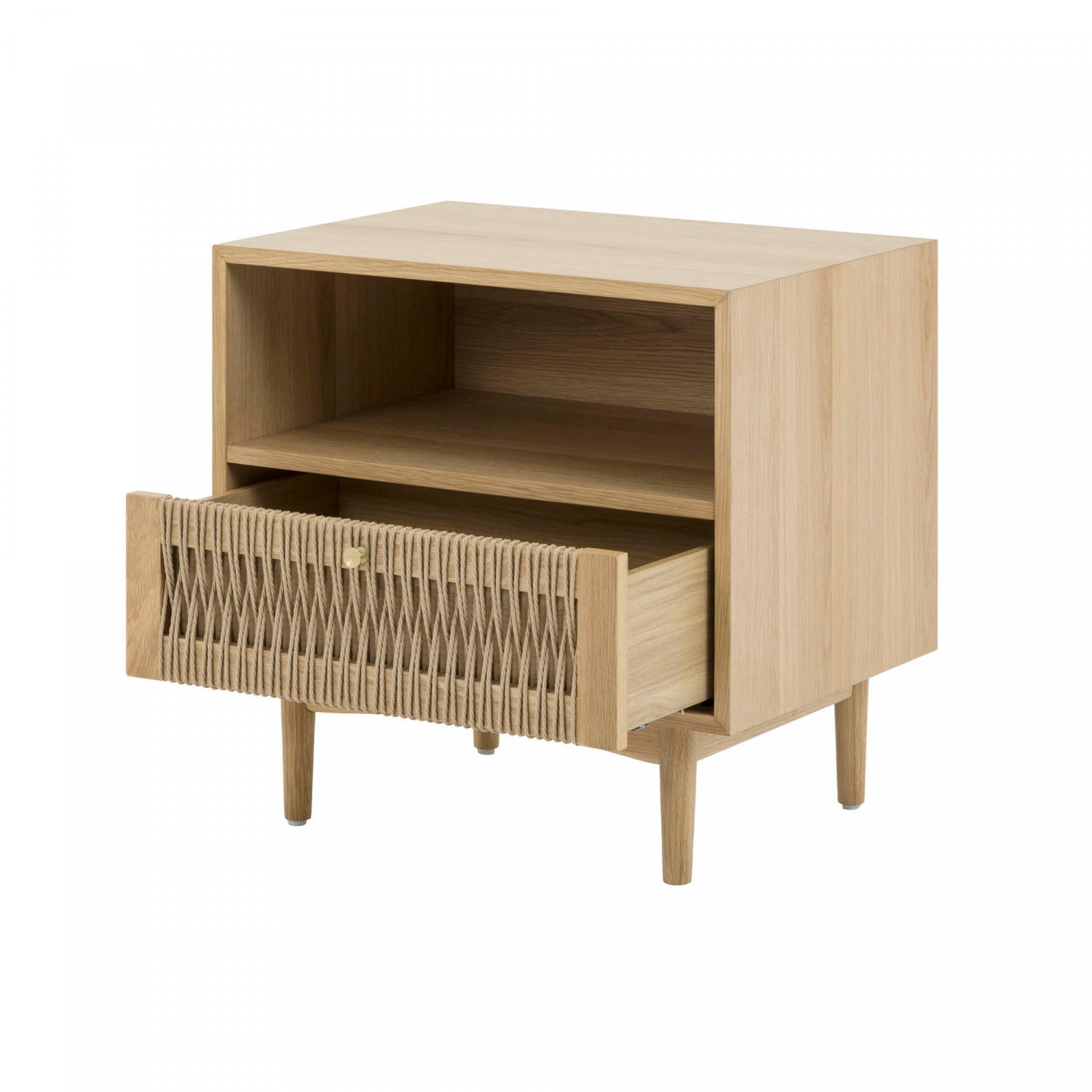 Braylock Night Stand - Natural Wood Bedside Table for Bedroom, Compact & Stylish Nightstand with Storage Shelf - Perfect for Small Spaces, Apartments, and Dorm Rooms