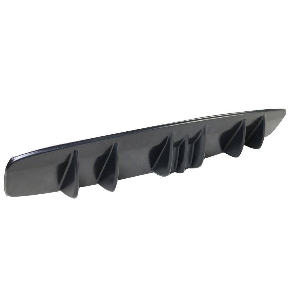 Universal Rear Diffuser V5 Style - Unpainted Black ABS Plastic Splitter Spoiler Valance Under Lip Body Kit for Cars | Enhances Aerodynamics & Sporty Look | Perfect for Street Racing & Car Shows