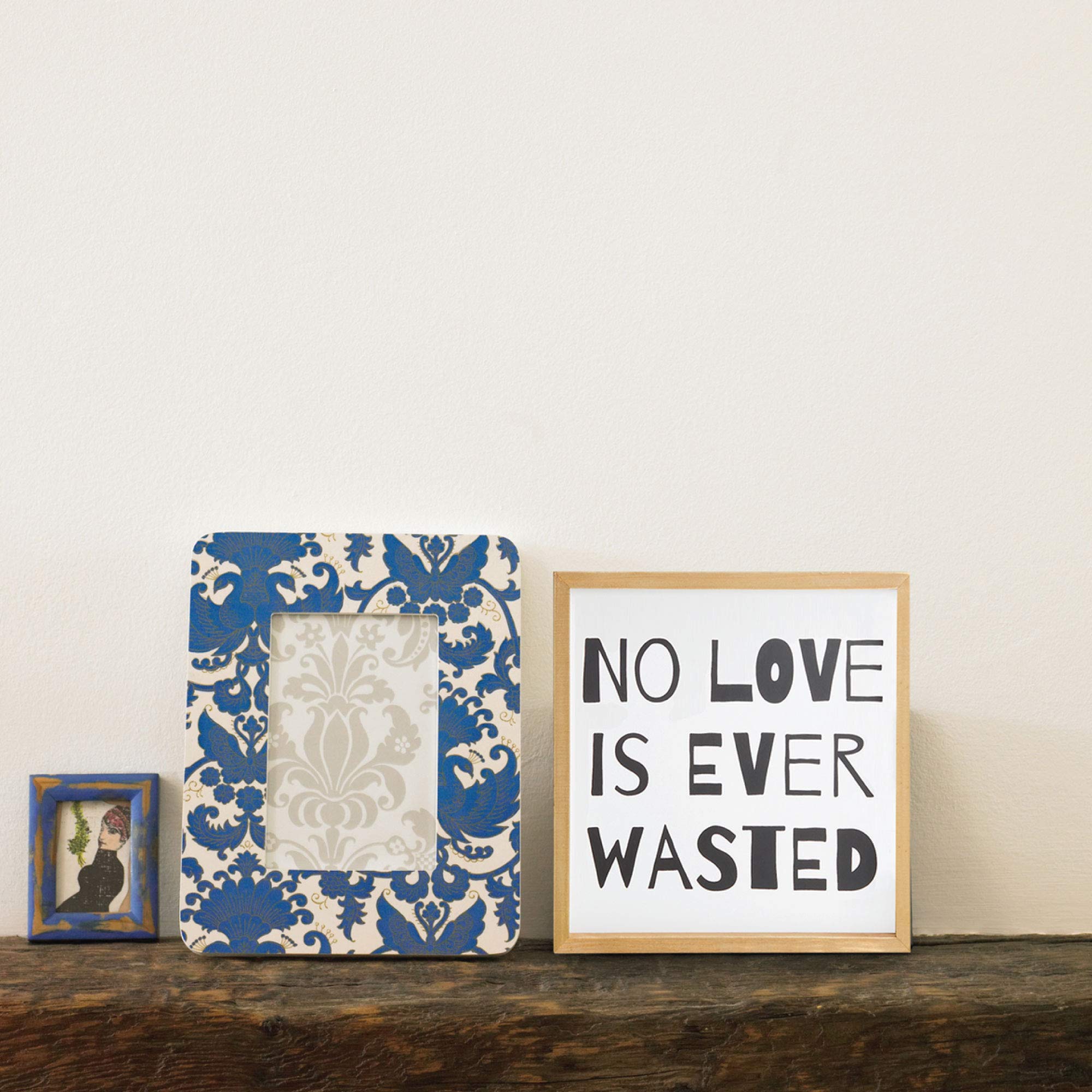 No Love is Ever Wasted Framed Plaque - Inspirational Wall Decor for Farmhouse Living Room & Bedroom