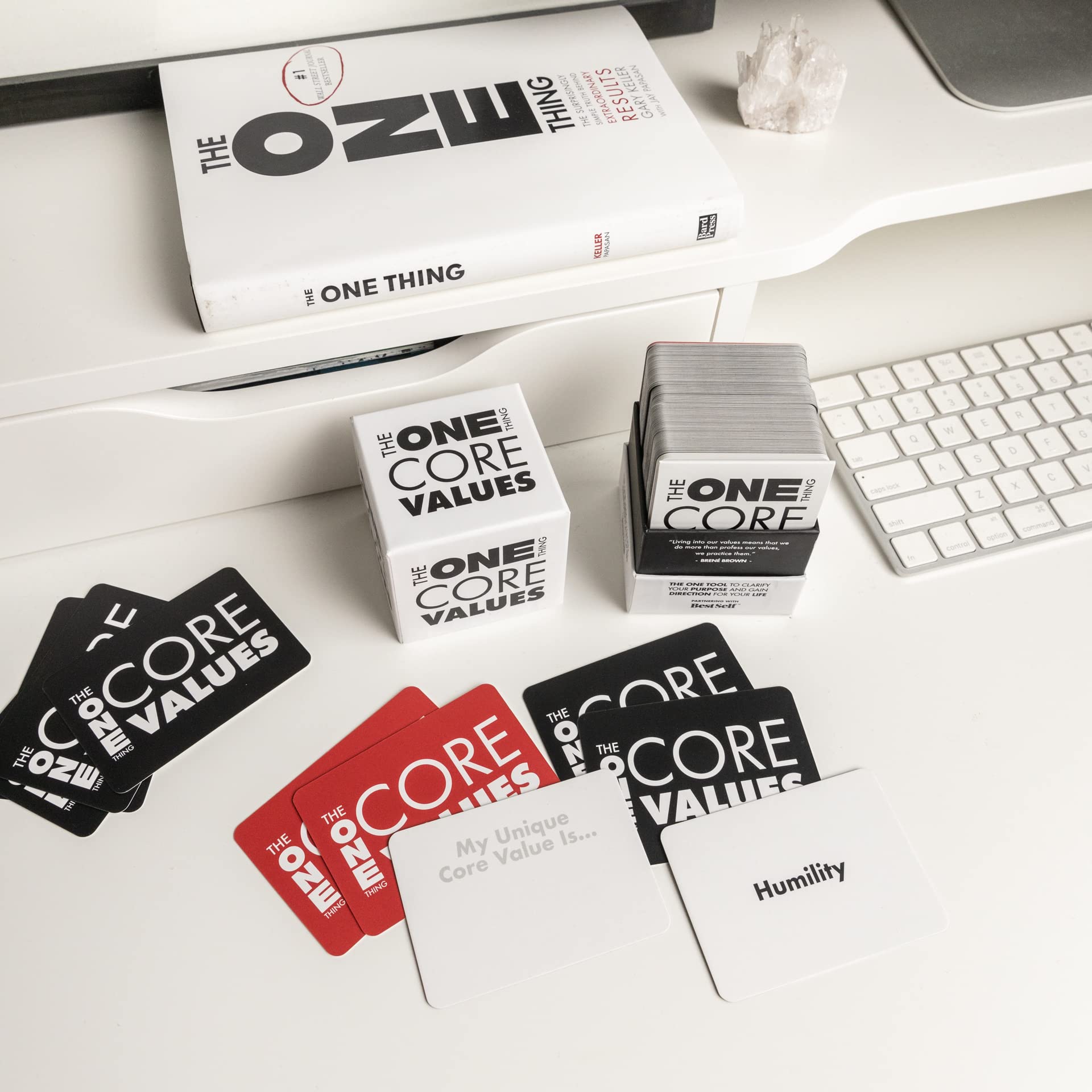 The ONE Thing Core Values Deck - Powerful Self-Discovery & Personal Growth Tool for Goal Setting, Life Coaching & Career Development