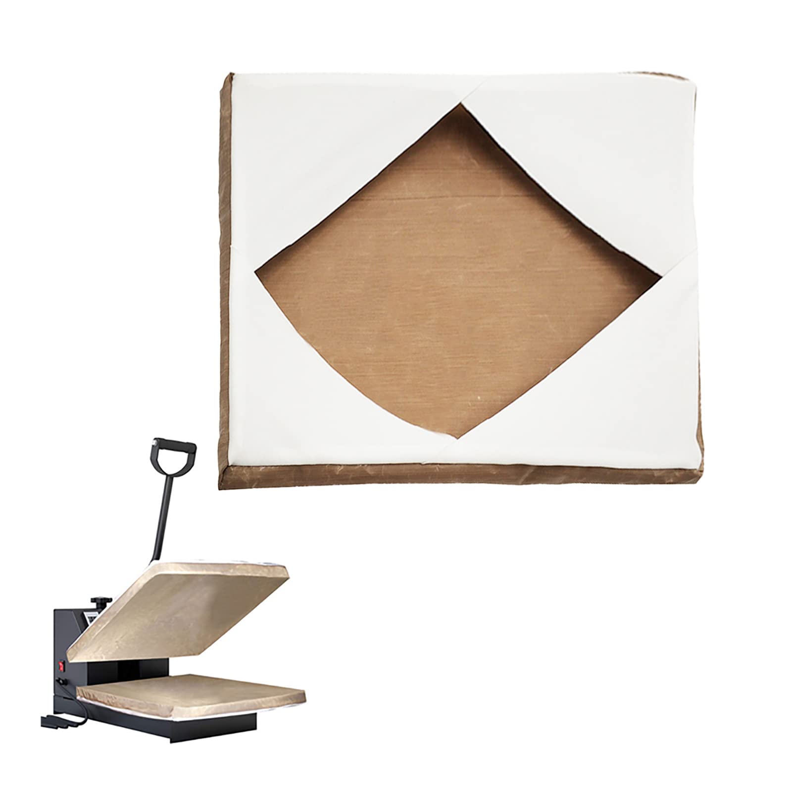 Heavy Duty Heat Press Platen Wrap Cover - 15x15 Inch Sublimation Heat Press Machine Plate Protector for T-Shirts, Mugs & DIY Projects