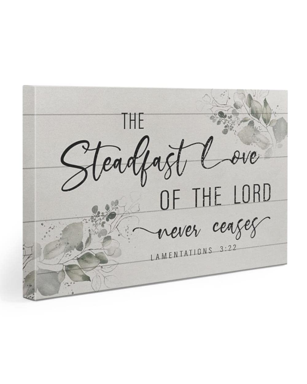 Jesus Wall Art - The Steadfast Love of The Lord Never Ceases Canvas Print | Christian Home Decor | Bible Verse Canvas Art for Living Room, Bedroom & Church